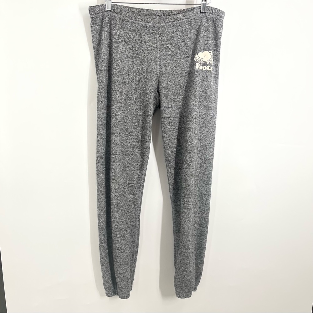 Roots XS Sweatpants Mens Original Black/White Marl DRAWSTRING 0474